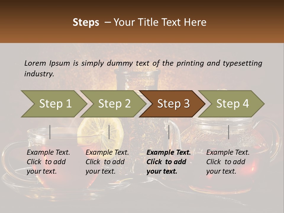 A Cup Of Tea Next To A Teapot With A Lemon On It PowerPoint Template