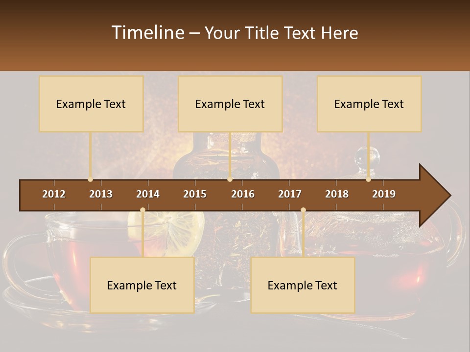 A Cup Of Tea Next To A Teapot With A Lemon On It PowerPoint Template