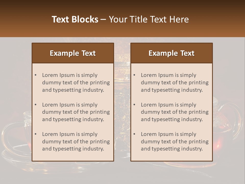 A Cup Of Tea Next To A Teapot With A Lemon On It PowerPoint Template