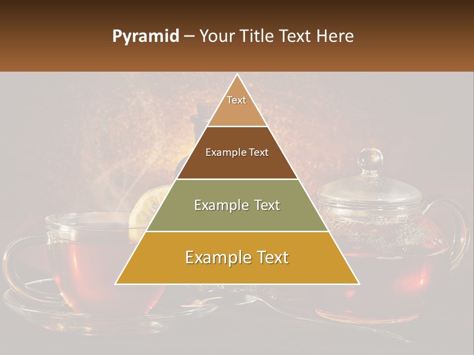 A Cup Of Tea Next To A Teapot With A Lemon On It PowerPoint Template