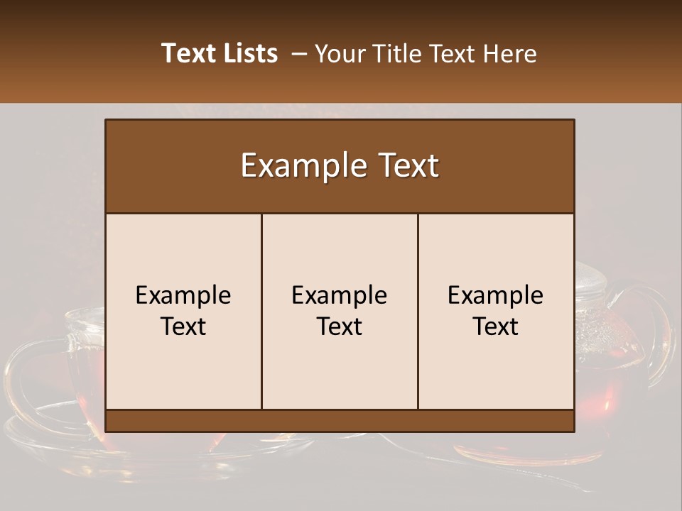 A Cup Of Tea Next To A Teapot With A Lemon On It PowerPoint Template
