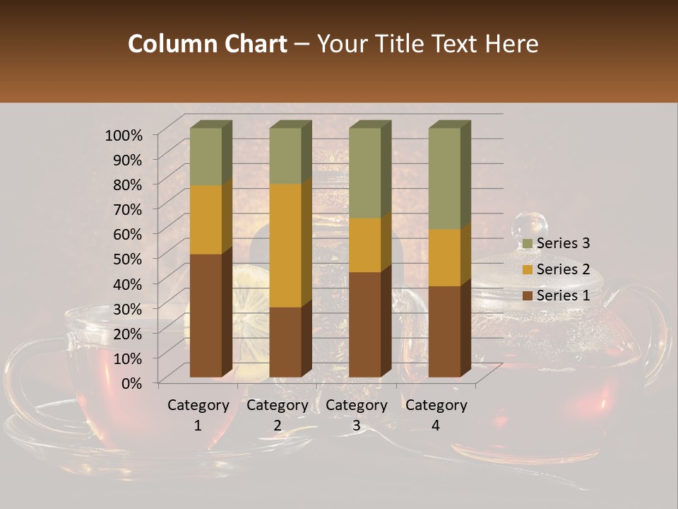 A Cup Of Tea Next To A Teapot With A Lemon On It PowerPoint Template