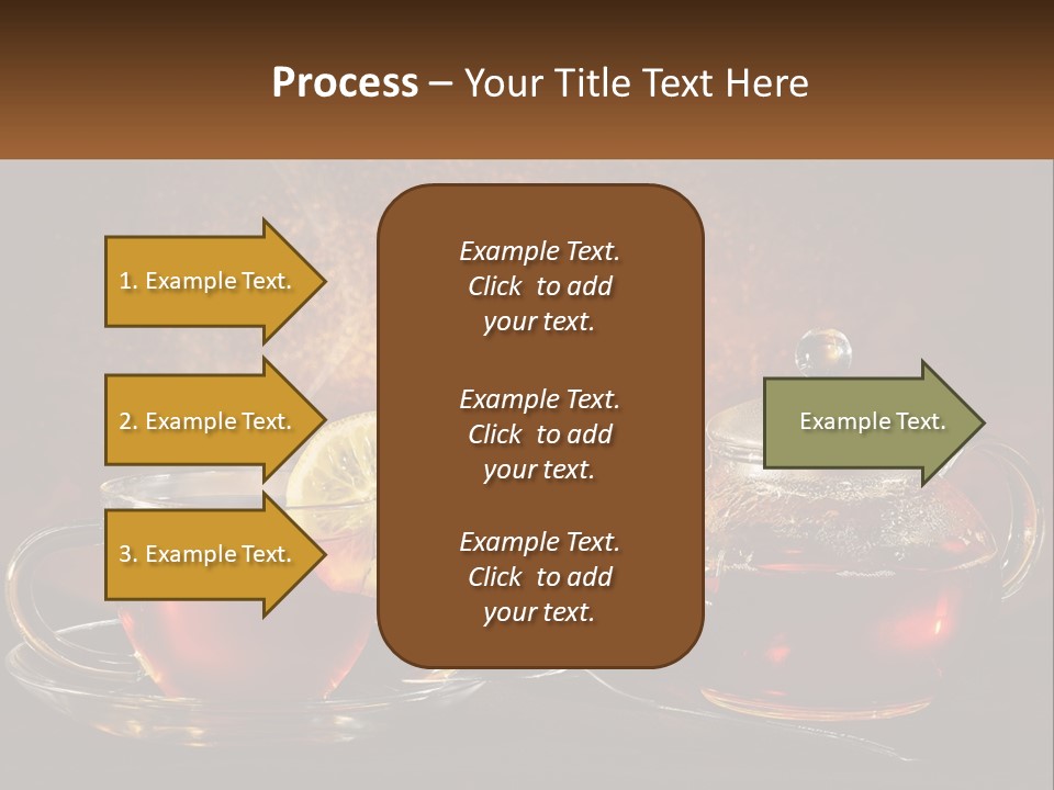 A Cup Of Tea Next To A Teapot With A Lemon On It PowerPoint Template