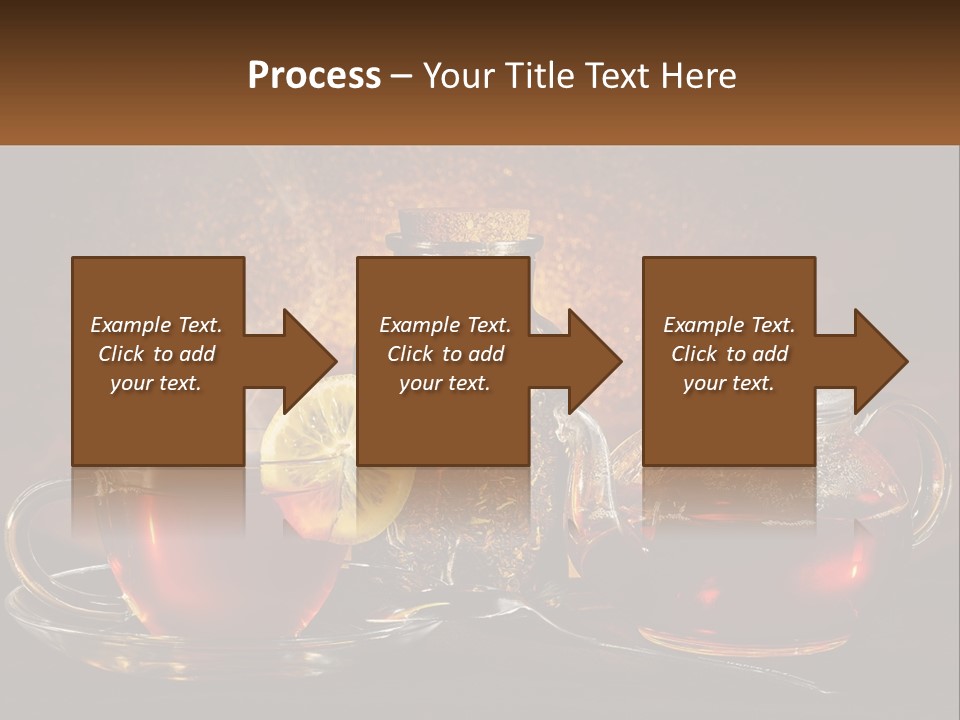 A Cup Of Tea Next To A Teapot With A Lemon On It PowerPoint Template