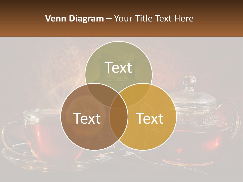 A Cup Of Tea Next To A Teapot With A Lemon On It PowerPoint Template