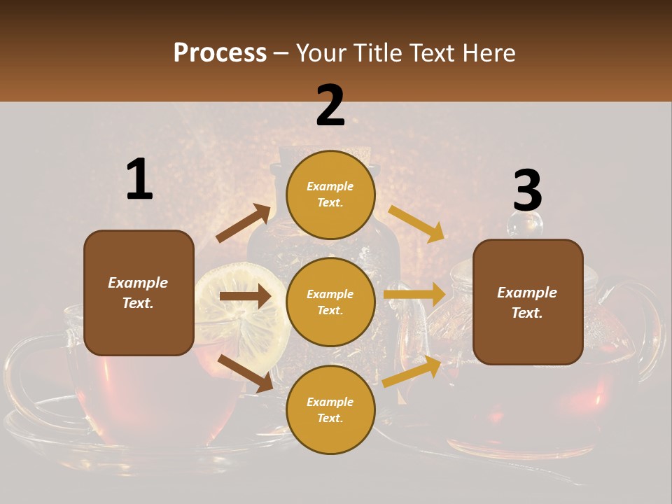 A Cup Of Tea Next To A Teapot With A Lemon On It PowerPoint Template