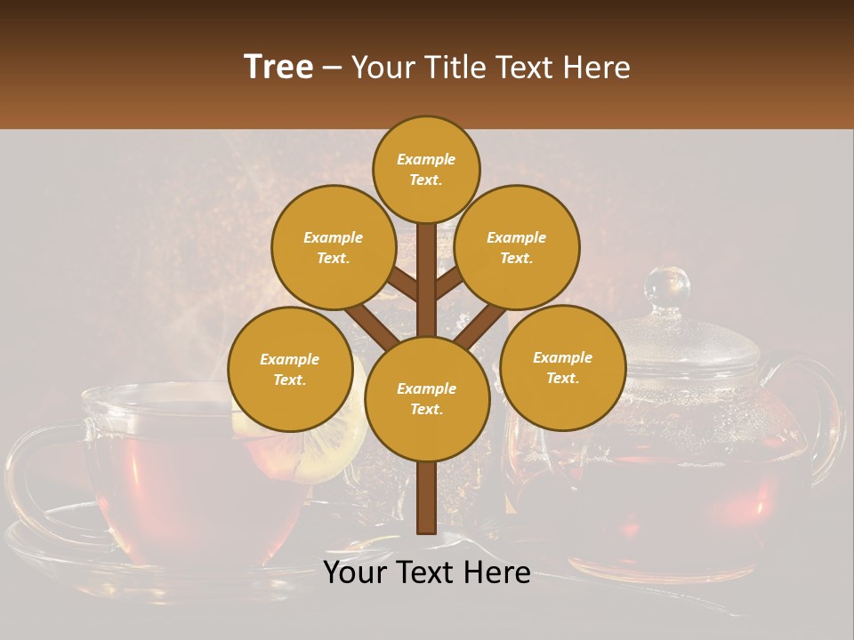 A Cup Of Tea Next To A Teapot With A Lemon On It PowerPoint Template