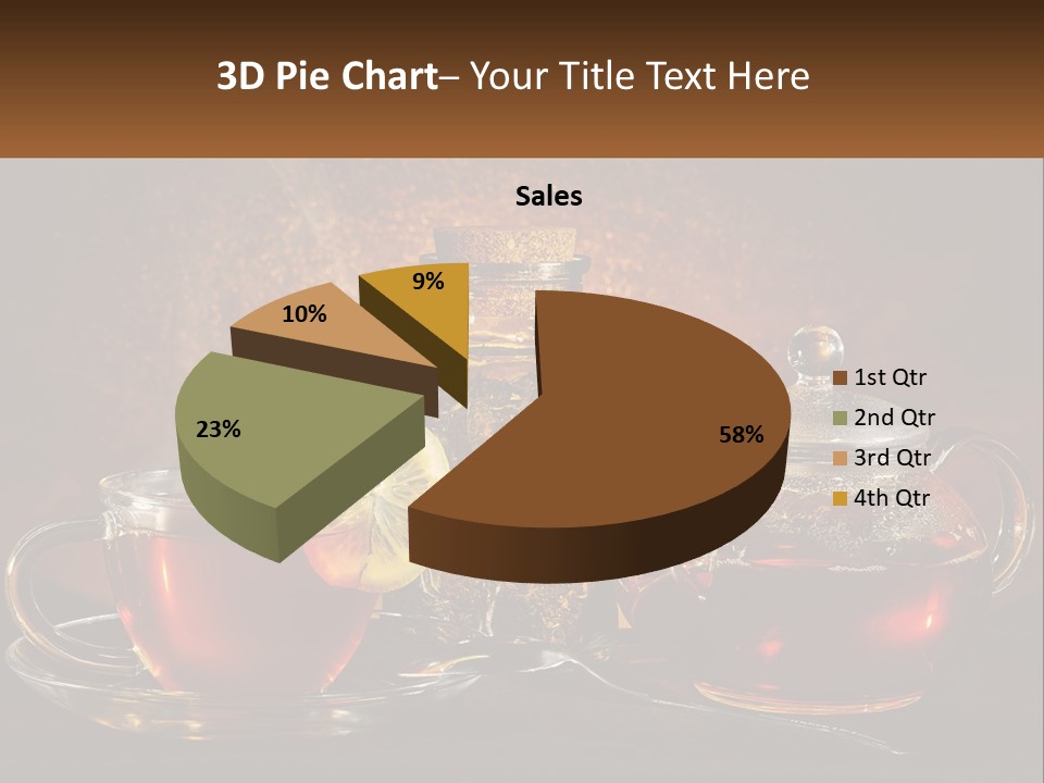 A Cup Of Tea Next To A Teapot With A Lemon On It PowerPoint Template