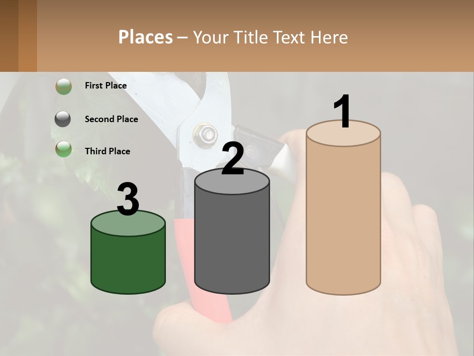 A Person Holding A Pair Of Scissors In Their Hand PowerPoint Template