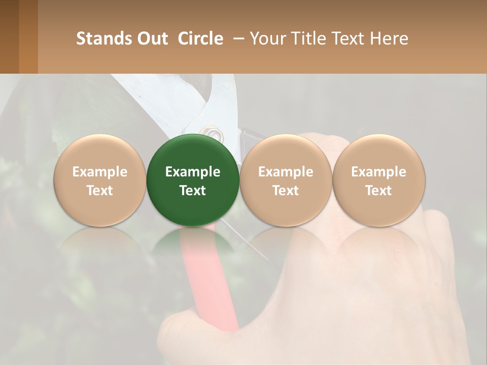 A Person Holding A Pair Of Scissors In Their Hand PowerPoint Template