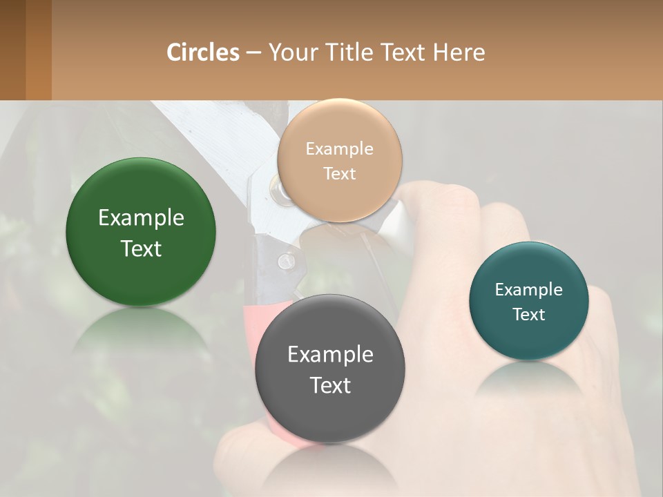 A Person Holding A Pair Of Scissors In Their Hand PowerPoint Template