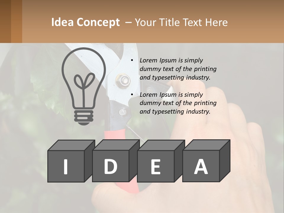 A Person Holding A Pair Of Scissors In Their Hand PowerPoint Template