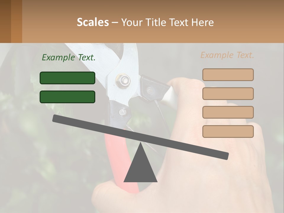 A Person Holding A Pair Of Scissors In Their Hand PowerPoint Template