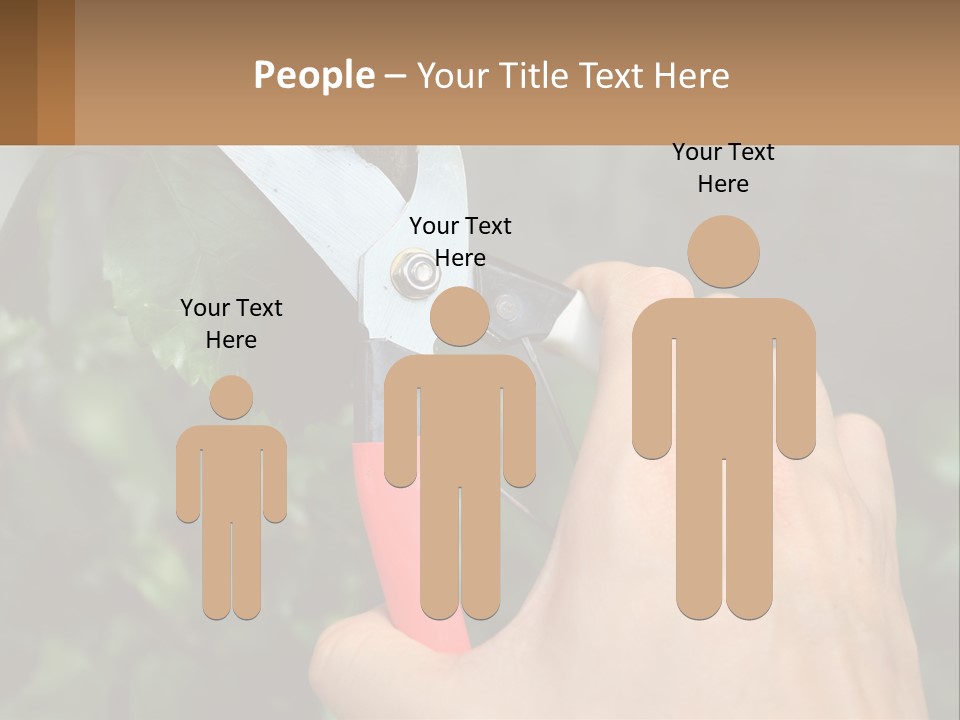 A Person Holding A Pair Of Scissors In Their Hand PowerPoint Template