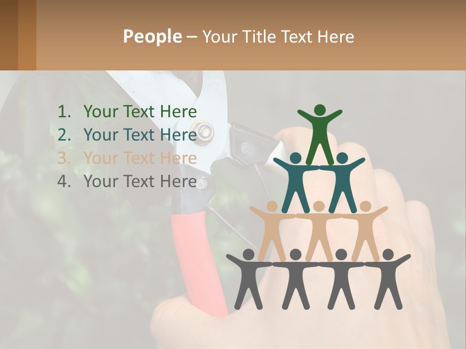 A Person Holding A Pair Of Scissors In Their Hand PowerPoint Template