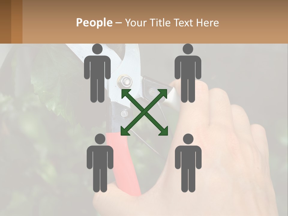A Person Holding A Pair Of Scissors In Their Hand PowerPoint Template