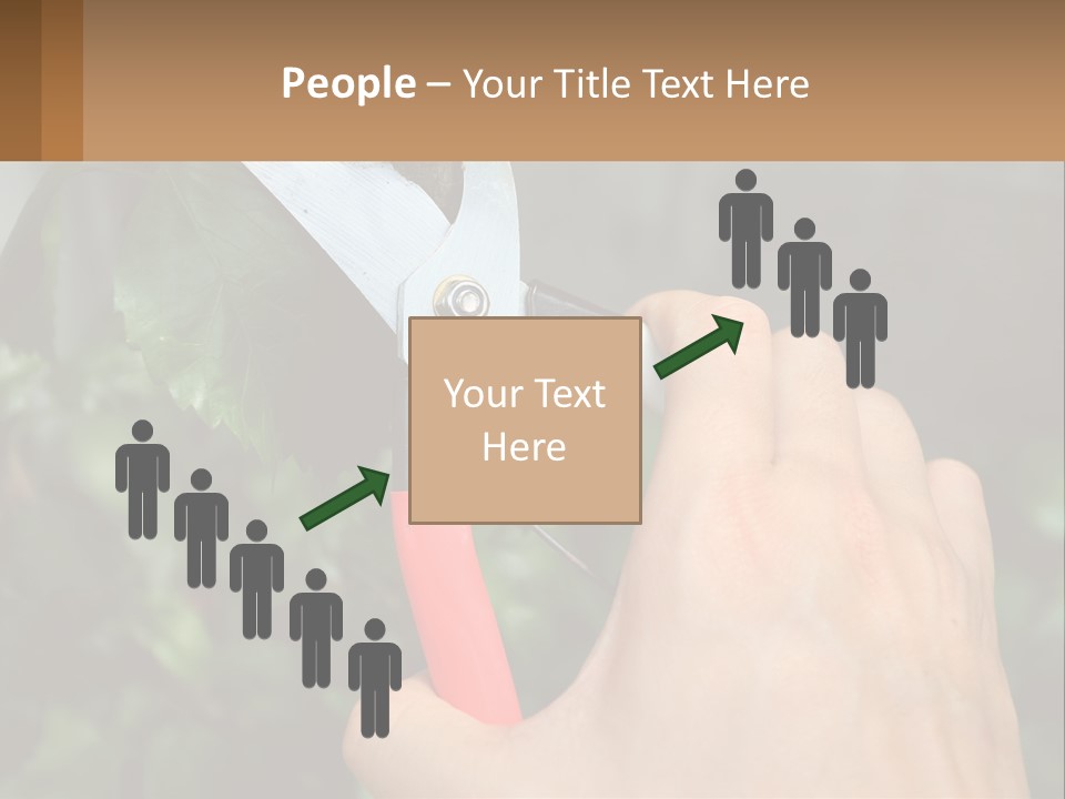 A Person Holding A Pair Of Scissors In Their Hand PowerPoint Template