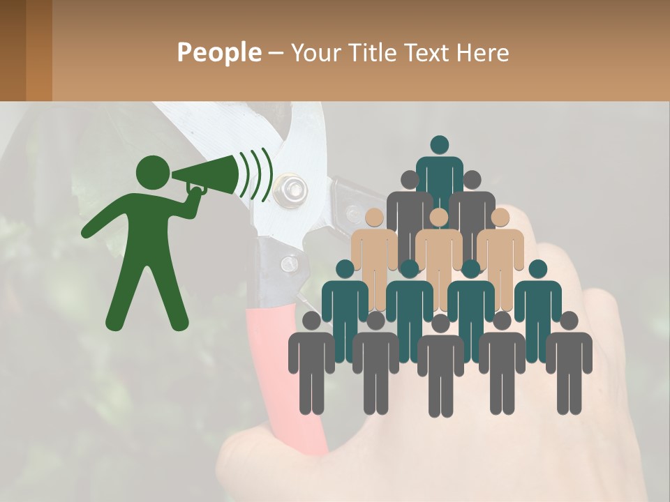 A Person Holding A Pair Of Scissors In Their Hand PowerPoint Template