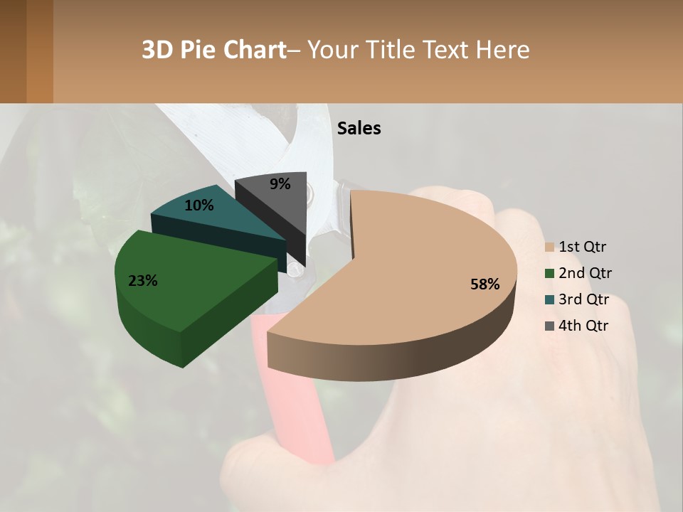 A Person Holding A Pair Of Scissors In Their Hand PowerPoint Template