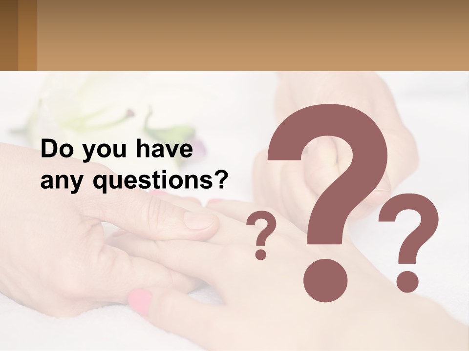 A Woman Getting A Foot Massage From A Man PowerPoint Template