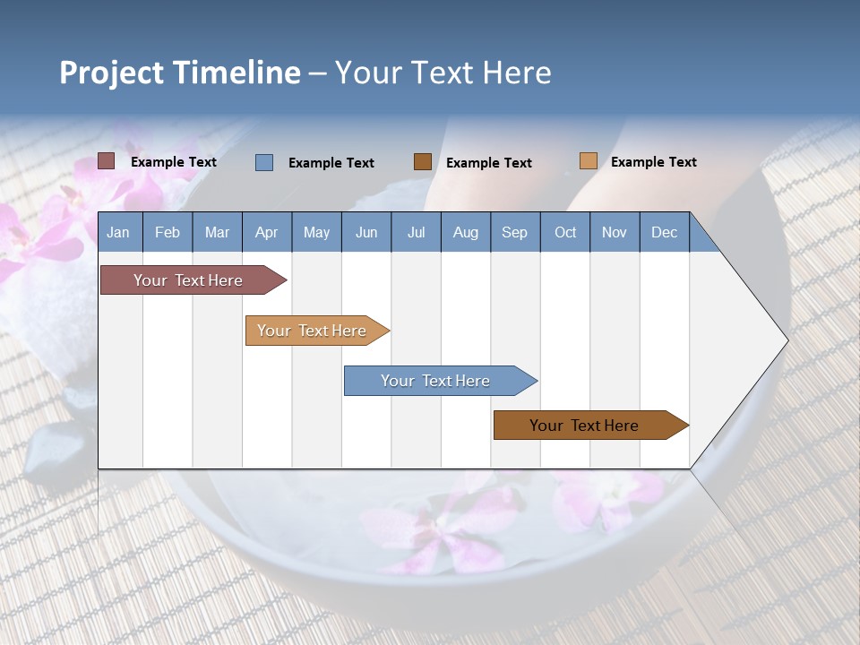 A Woman's Feet In A Bowl Of Water With Pink Flowers PowerPoint Template