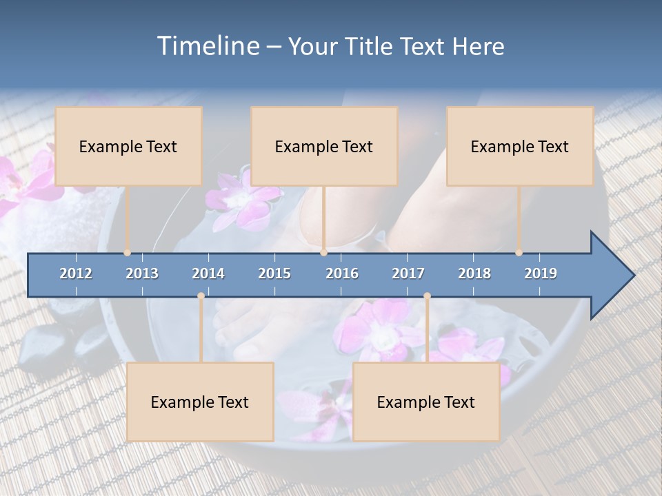 A Woman's Feet In A Bowl Of Water With Pink Flowers PowerPoint Template