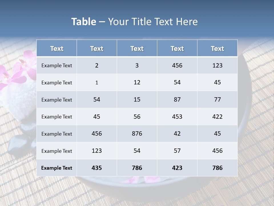 A Woman's Feet In A Bowl Of Water With Pink Flowers PowerPoint Template