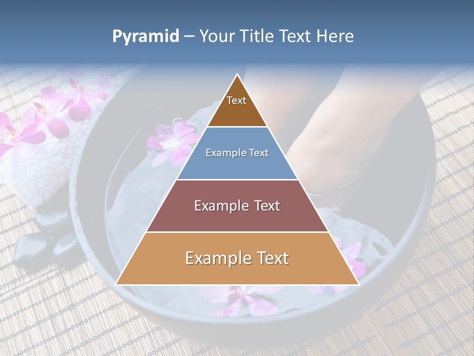 A Woman's Feet In A Bowl Of Water With Pink Flowers PowerPoint Template