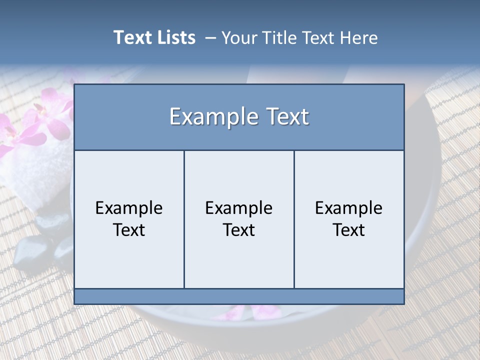 A Woman's Feet In A Bowl Of Water With Pink Flowers PowerPoint Template