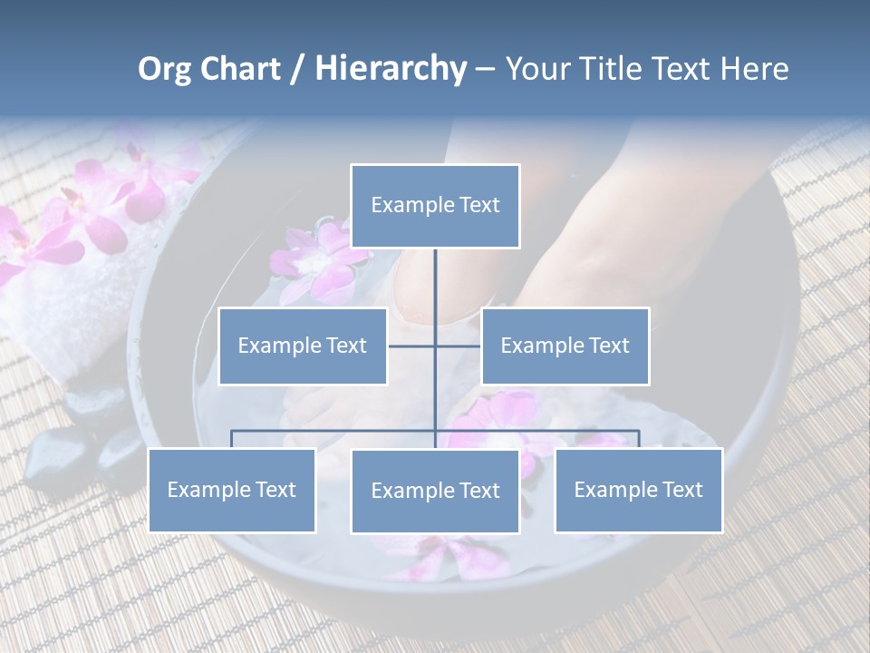 A Woman's Feet In A Bowl Of Water With Pink Flowers PowerPoint Template