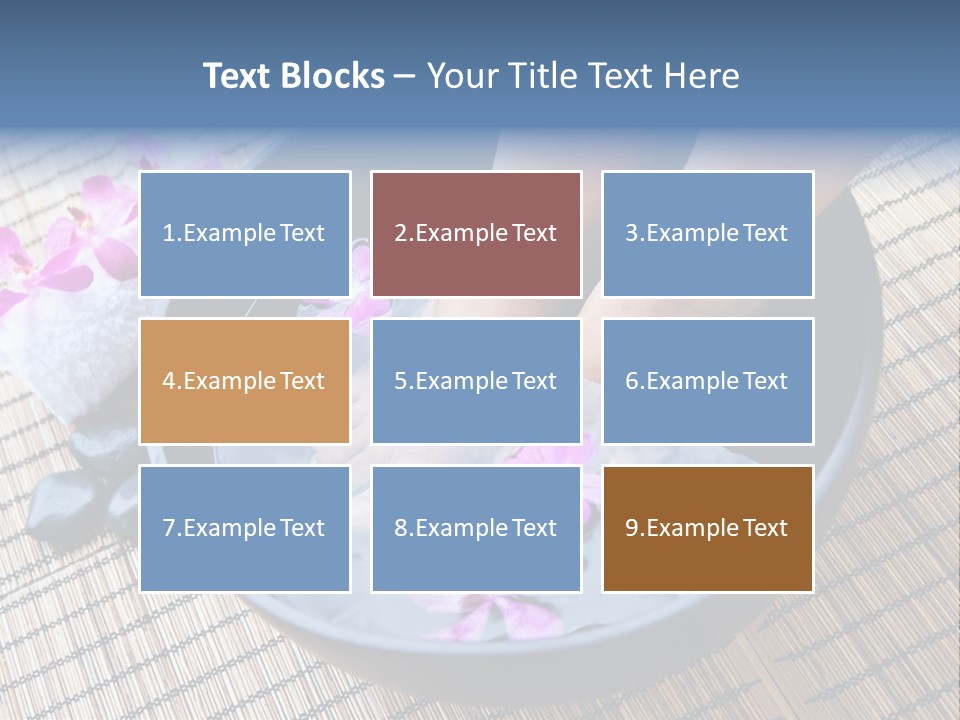 A Woman's Feet In A Bowl Of Water With Pink Flowers PowerPoint Template