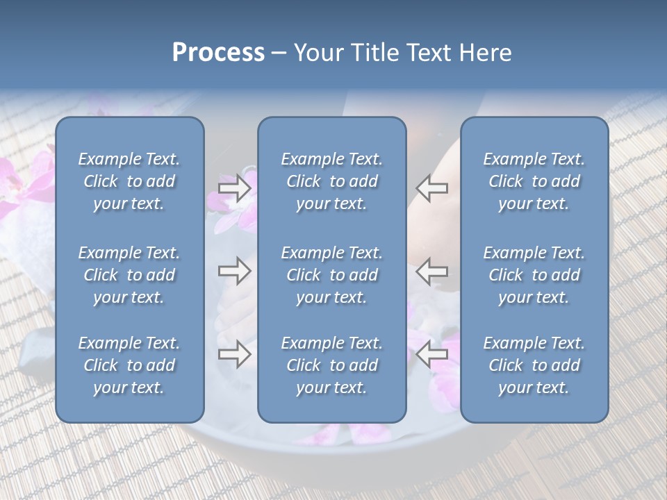 A Woman's Feet In A Bowl Of Water With Pink Flowers PowerPoint Template