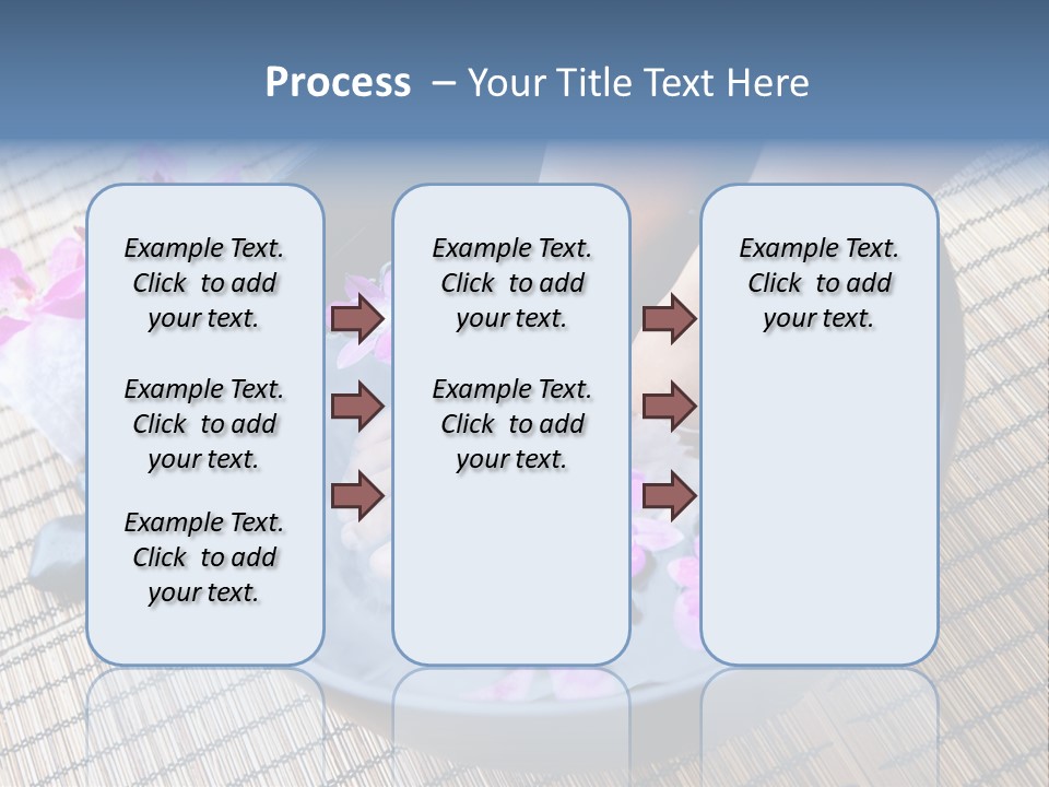 A Woman's Feet In A Bowl Of Water With Pink Flowers PowerPoint Template