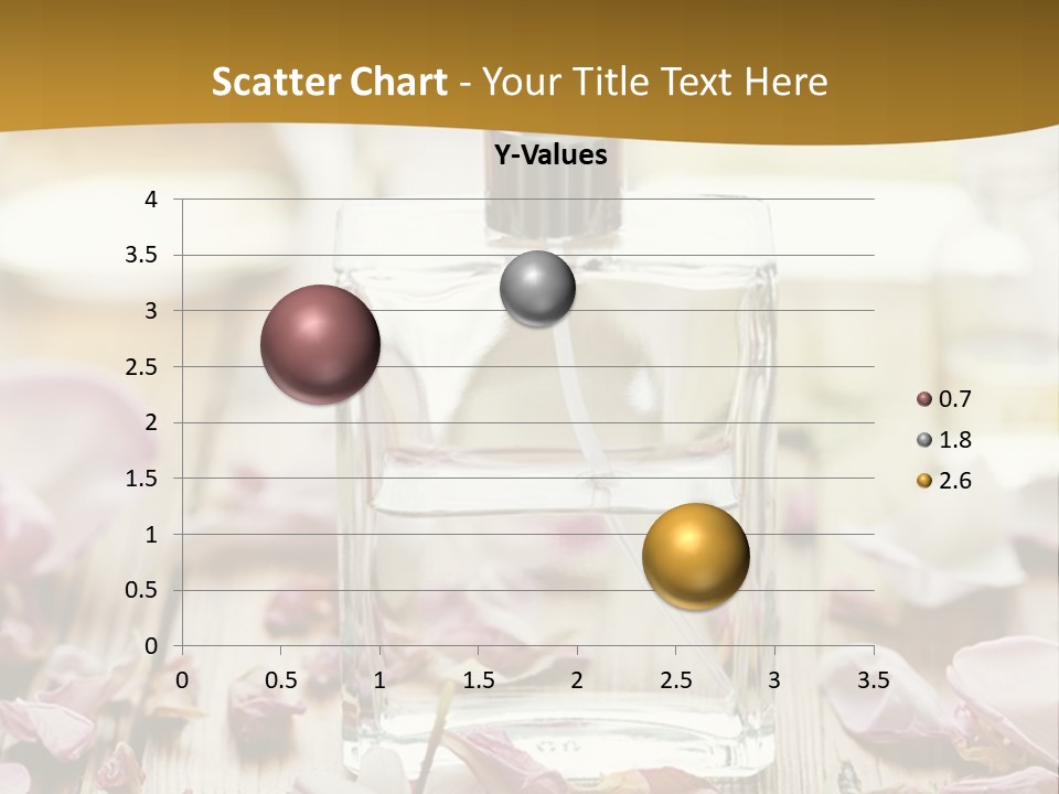 A Bottle Of Perfume Sitting On Top Of A Wooden Table PowerPoint Template