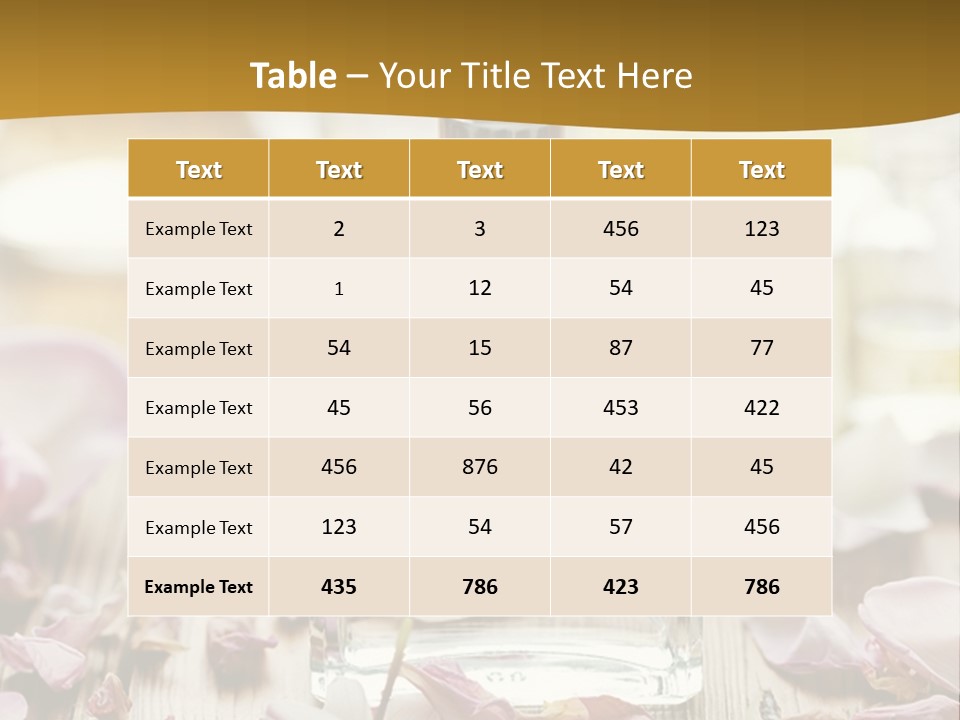 A Bottle Of Perfume Sitting On Top Of A Wooden Table PowerPoint Template