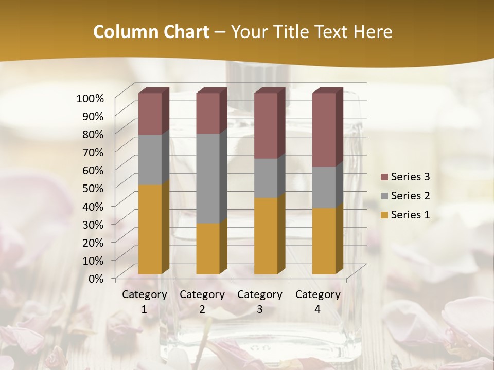 A Bottle Of Perfume Sitting On Top Of A Wooden Table PowerPoint Template