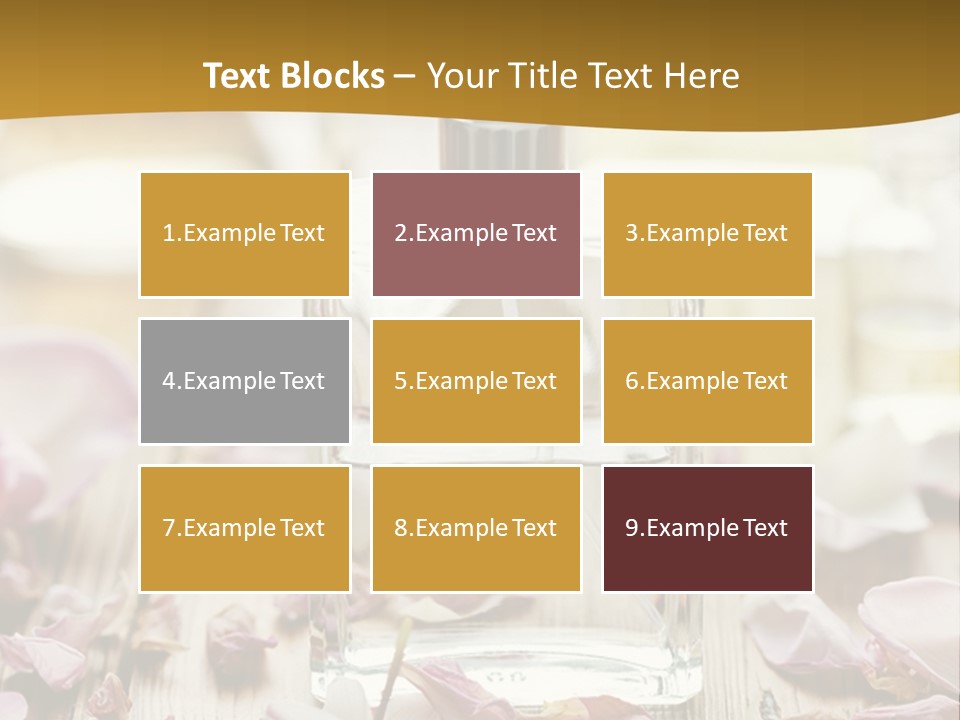 A Bottle Of Perfume Sitting On Top Of A Wooden Table PowerPoint Template