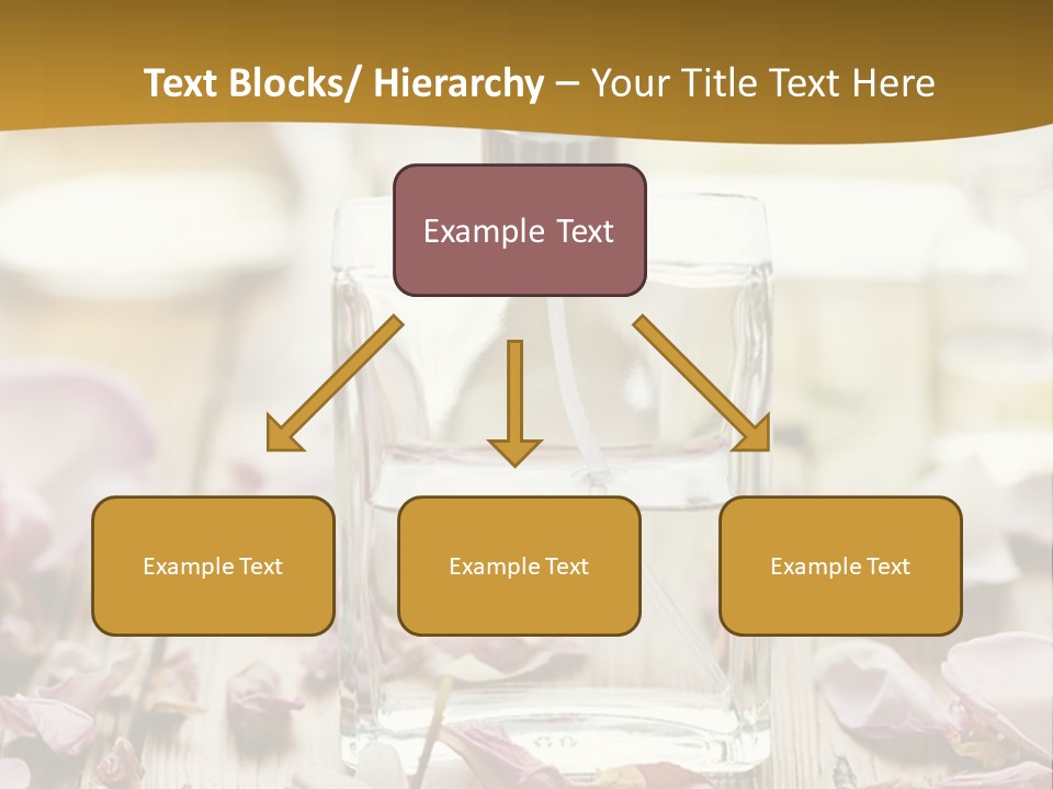 A Bottle Of Perfume Sitting On Top Of A Wooden Table PowerPoint Template