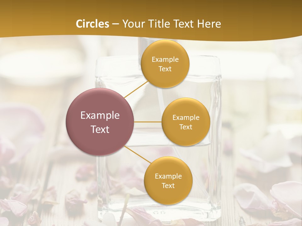 A Bottle Of Perfume Sitting On Top Of A Wooden Table PowerPoint Template