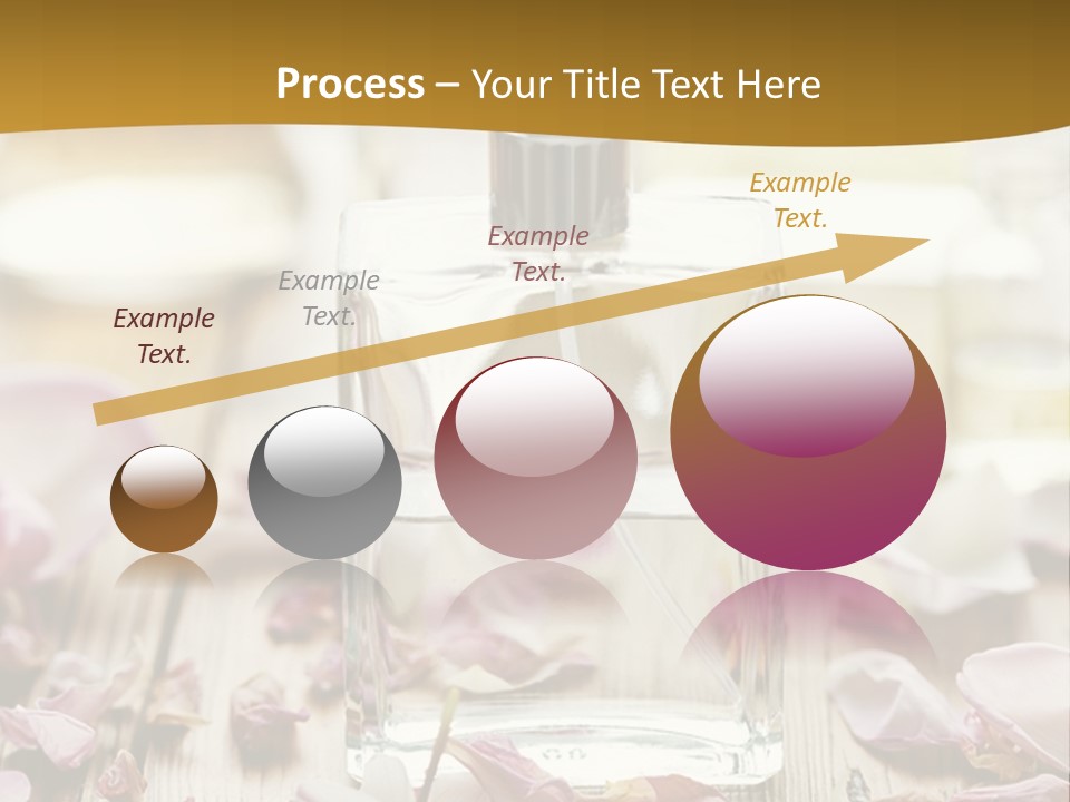 A Bottle Of Perfume Sitting On Top Of A Wooden Table PowerPoint Template