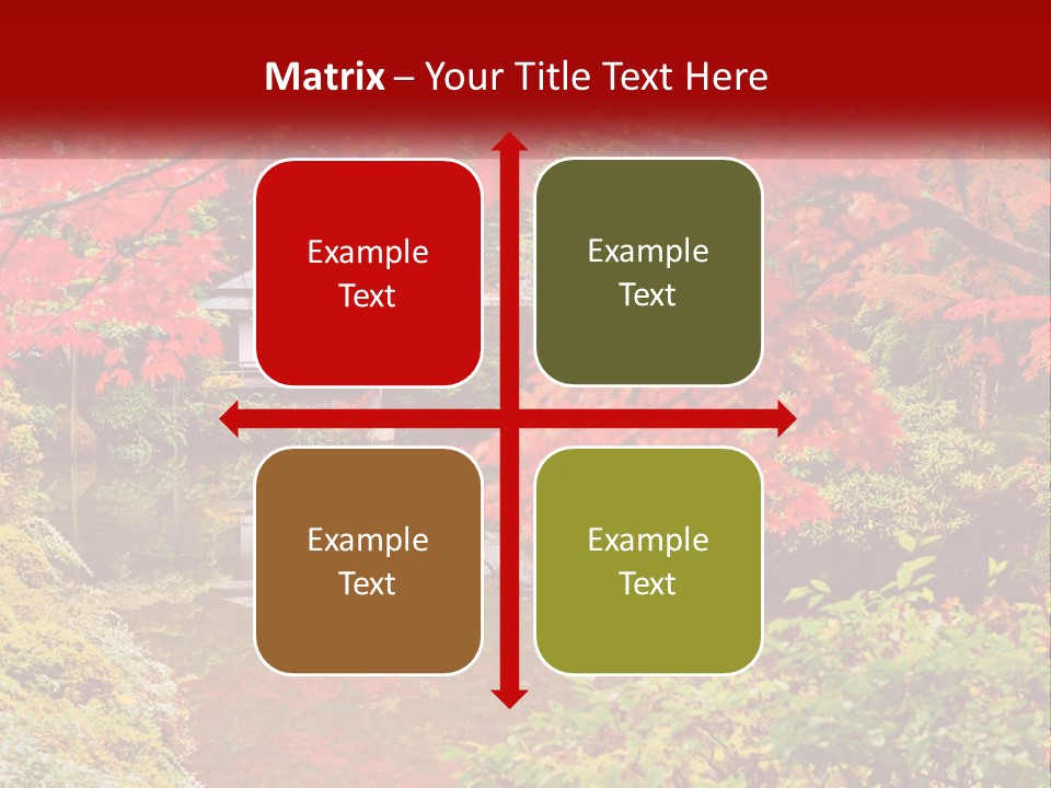 A Pond Surrounded By Trees With A House In The Background PowerPoint Template