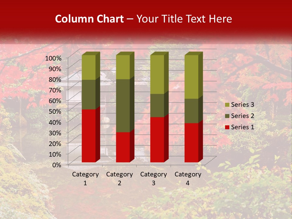 A Pond Surrounded By Trees With A House In The Background PowerPoint Template