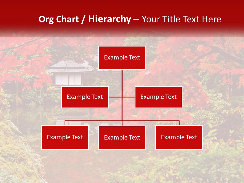 A Pond Surrounded By Trees With A House In The Background PowerPoint Template
