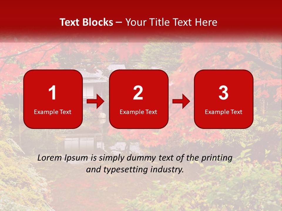 A Pond Surrounded By Trees With A House In The Background PowerPoint Template