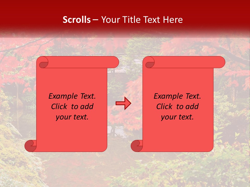 A Pond Surrounded By Trees With A House In The Background PowerPoint Template