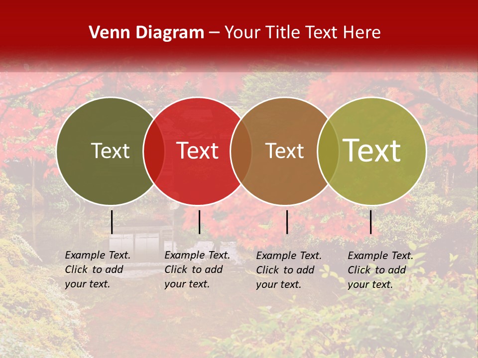 A Pond Surrounded By Trees With A House In The Background PowerPoint Template