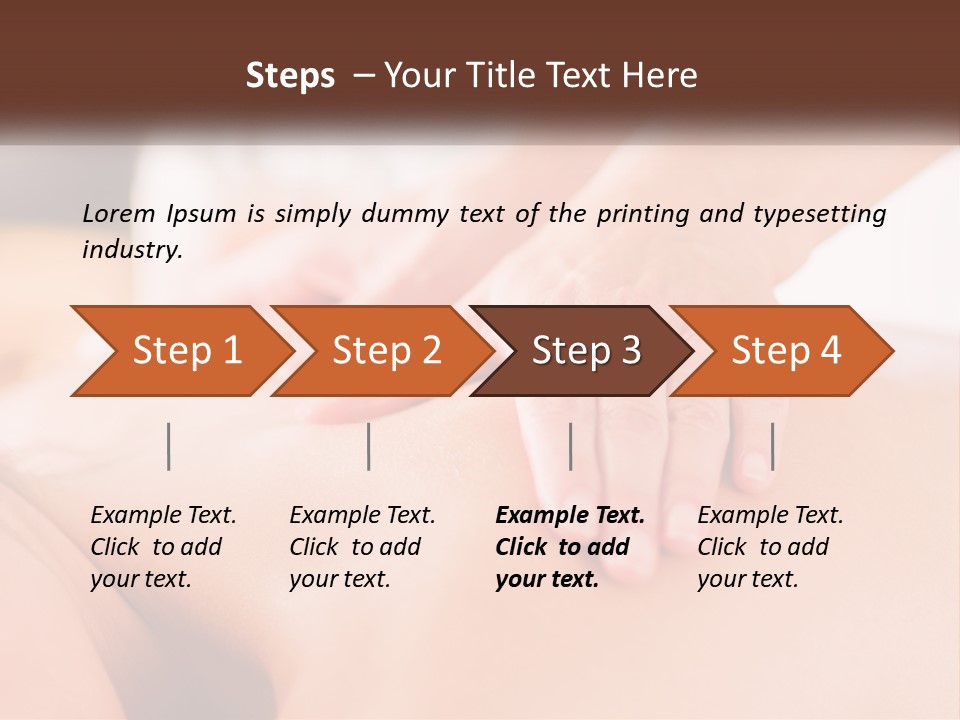 A Woman Getting A Back Massage With Her Hands On The Back PowerPoint Template