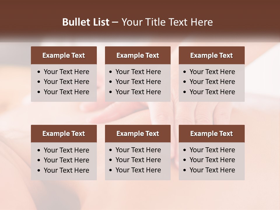 A Woman Getting A Back Massage With Her Hands On The Back PowerPoint Template