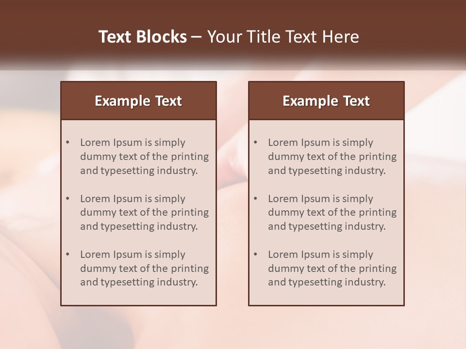 A Woman Getting A Back Massage With Her Hands On The Back PowerPoint Template