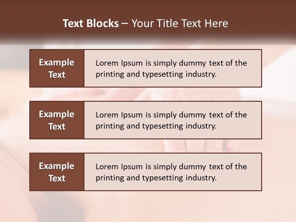 A Woman Getting A Back Massage With Her Hands On The Back PowerPoint Template